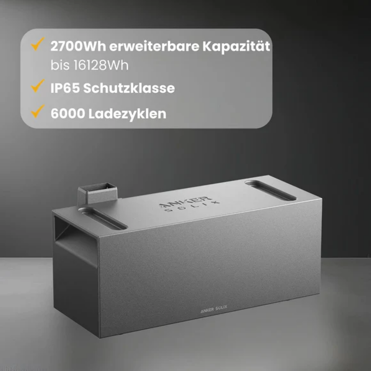 Anker SOLIX BP2700 2688Wh LiFePO4 Erweiterungsbatterie für Balkonkraftwerk, IP65