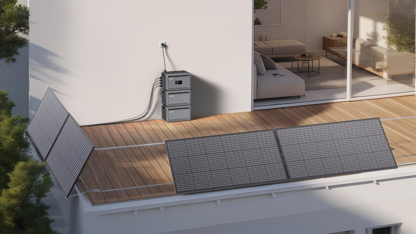 Growatt NEXA 2000 All in one Speicher(2048WH) mit 0/1/2/3 Erweiterungsakku, Einfache Installation, Balkonkraftwerke, IP66