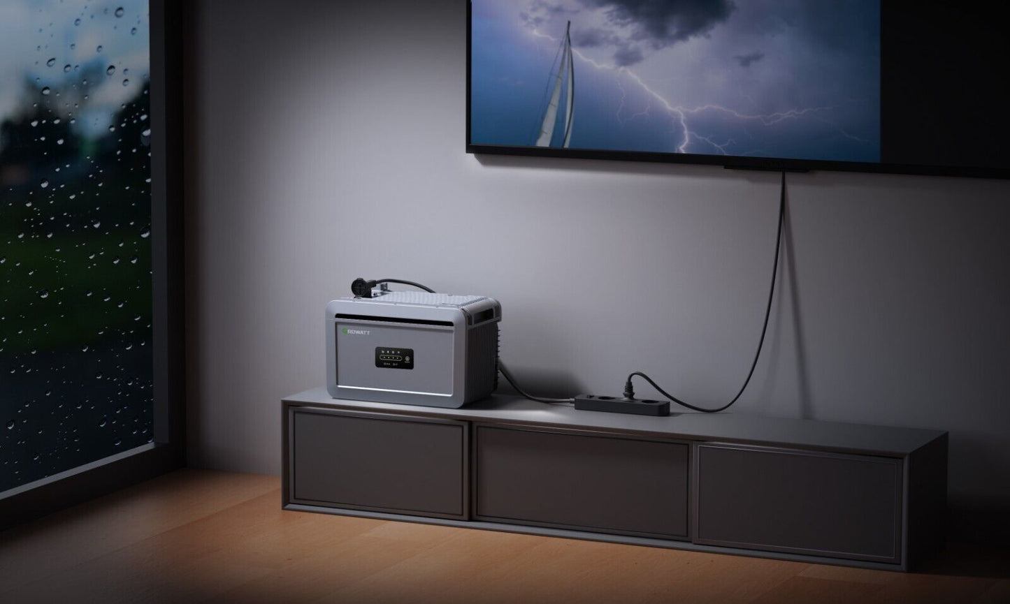 Growatt NEXA 2000 All in one Speicher(2048WH) mit 0/1/2/3 Erweiterungsakku, Einfache Installation, Balkonkraftwerke, IP66