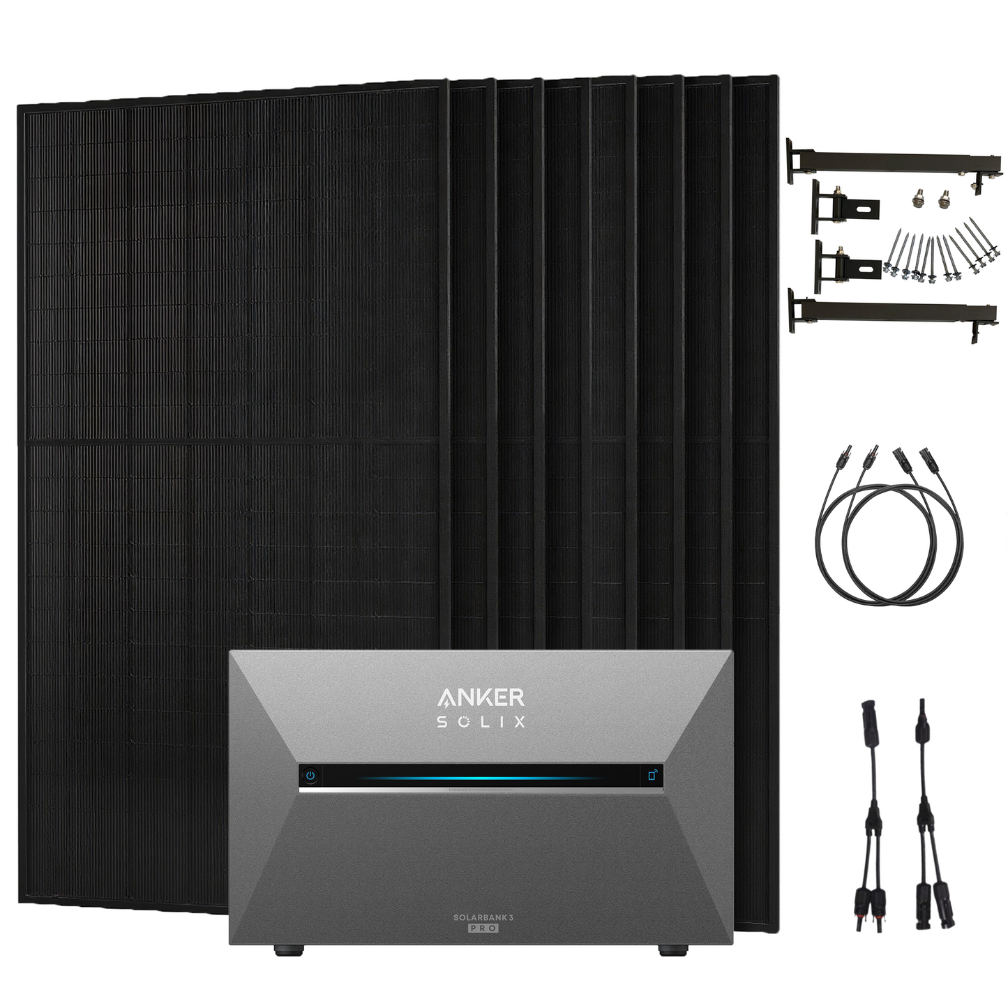 Anker SOLIX 4000W Balkonkraftwerk + Solarbank 3 Pro, 8×500W Module, Halterung optional