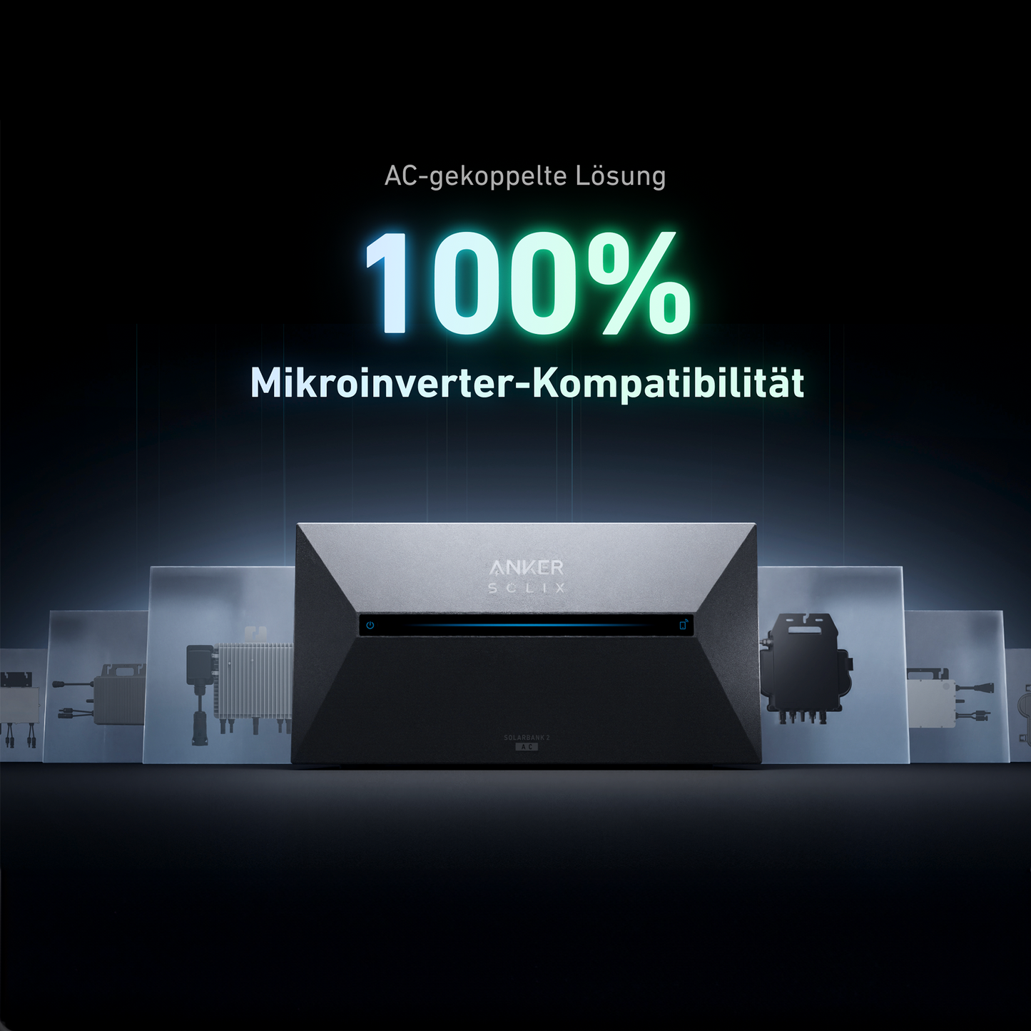 Anker SOLIX Solarbank 2 E1600 AC Speicher 1600Wh LiFePO4 AC-Gekoppelt mit 2 MPPT Solarcontrollern IP65 ohne/mit Smart Meter