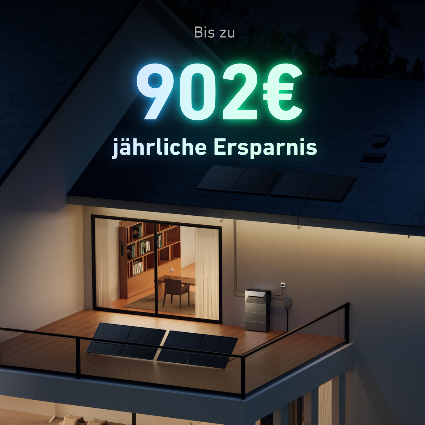 Anker SOLIX Solarbank 2 E1600 AC Speicher 1600Wh LiFePO4 AC-Gekoppelt mit 2 MPPT Solarcontrollern IP65 ohne/mit Smart Meter