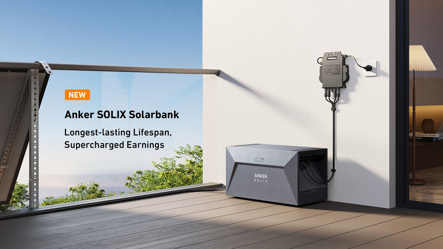 Anker SOLIX Solar Bank E1600 1,6 kWh, 6000 Ladezyklen, Integrierter 0W-Schalter & Heizmembran, IP65, Kompatibel mit Mikro-Wechselrichtern & Balkonkraftwerke