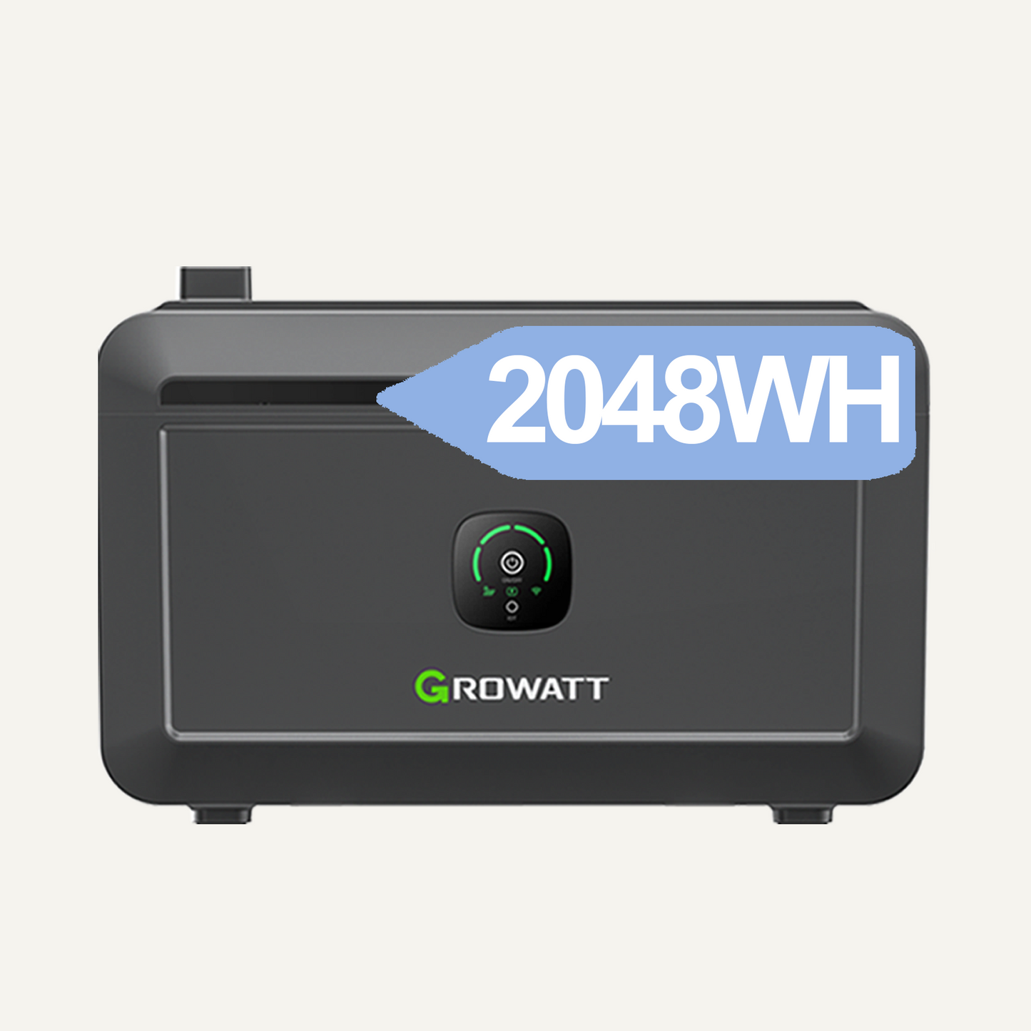 Growatt NOAH 2000 Solarspeicher 2048Wh LiFePO4 mit 1800W PV-Eingang, Smart App Control, IP66, für Balkonkraftwerke