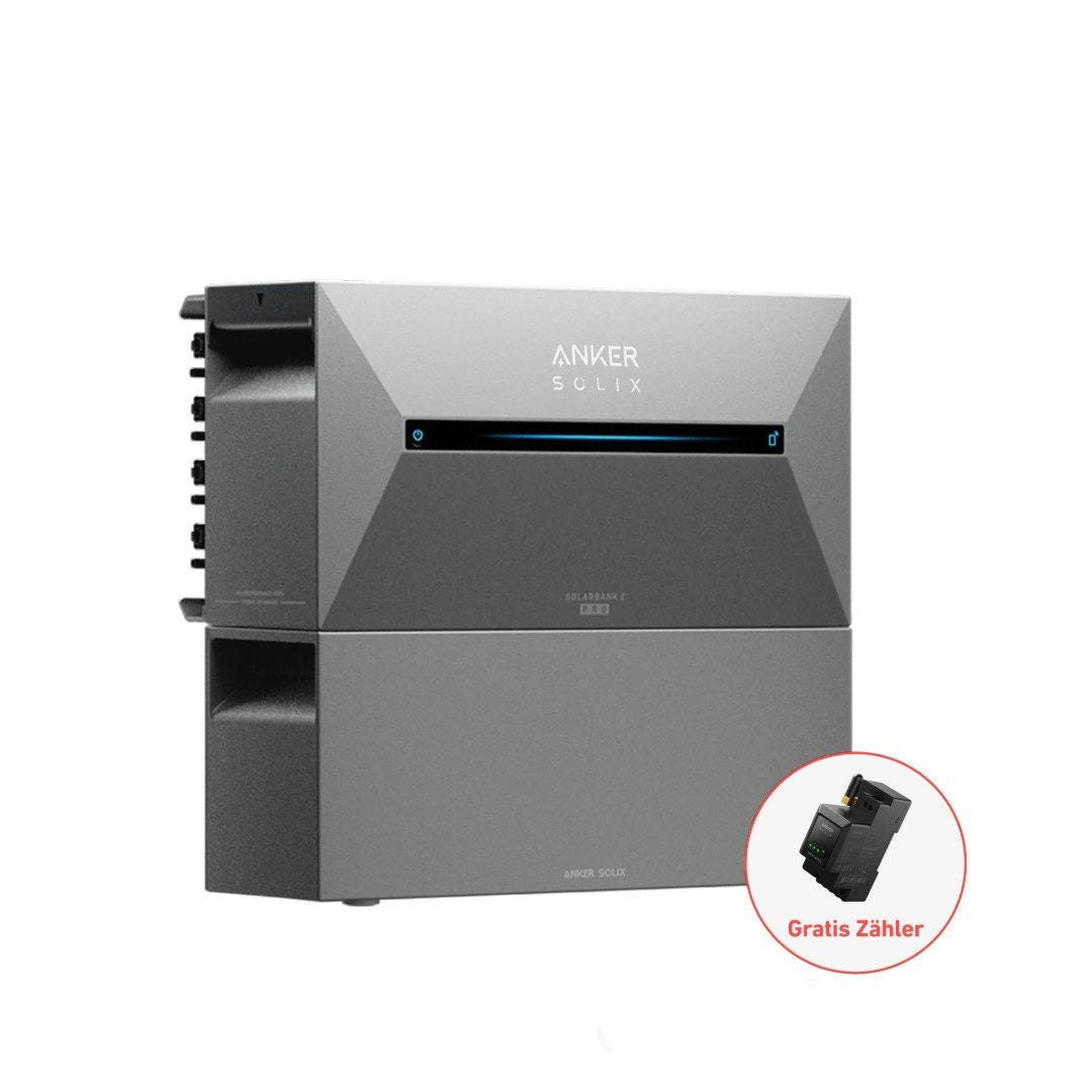 ANKER SOLIX 2 Pro Balkon-Speicher 1,6–9,6 kWh, inkl. Smart Meter, Erweiterungsakku optional