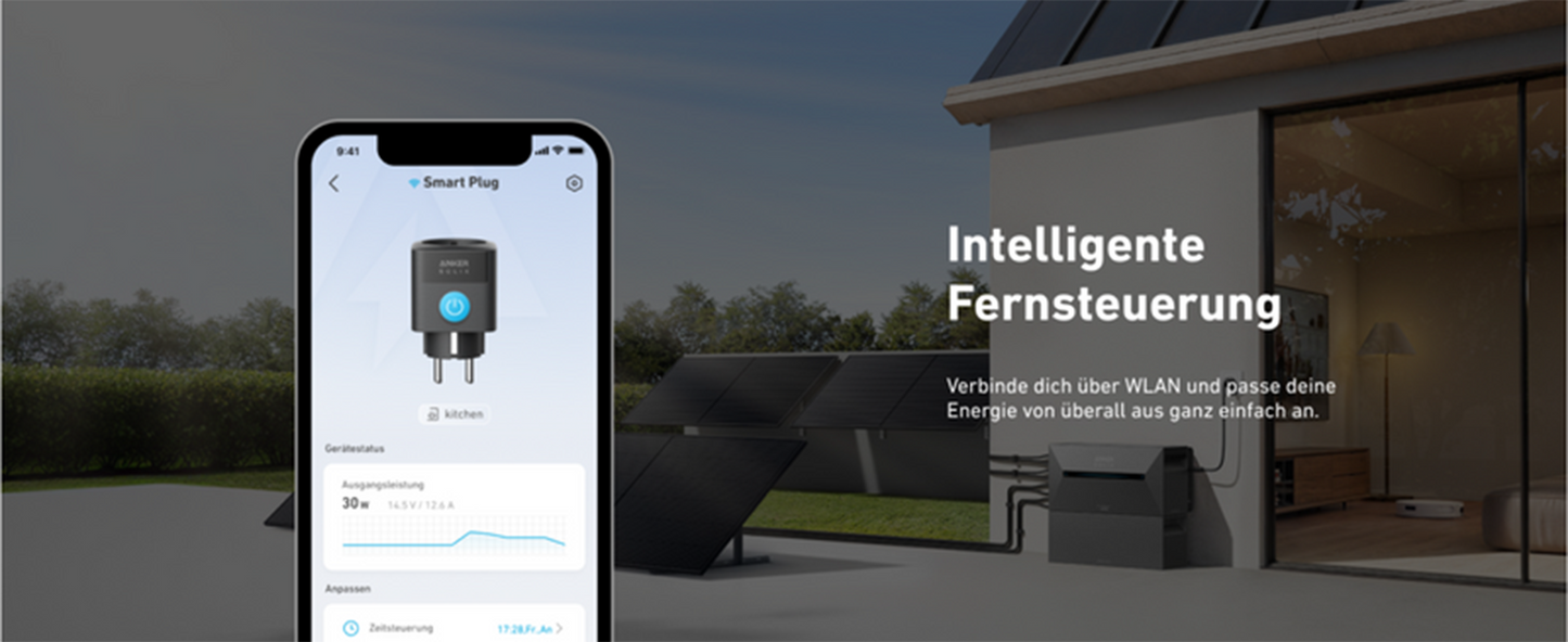 Anker SOLIX Smart Plug – Intelligenter WLAN/Bluetooth Stecker für Solarbank 2 Serie
