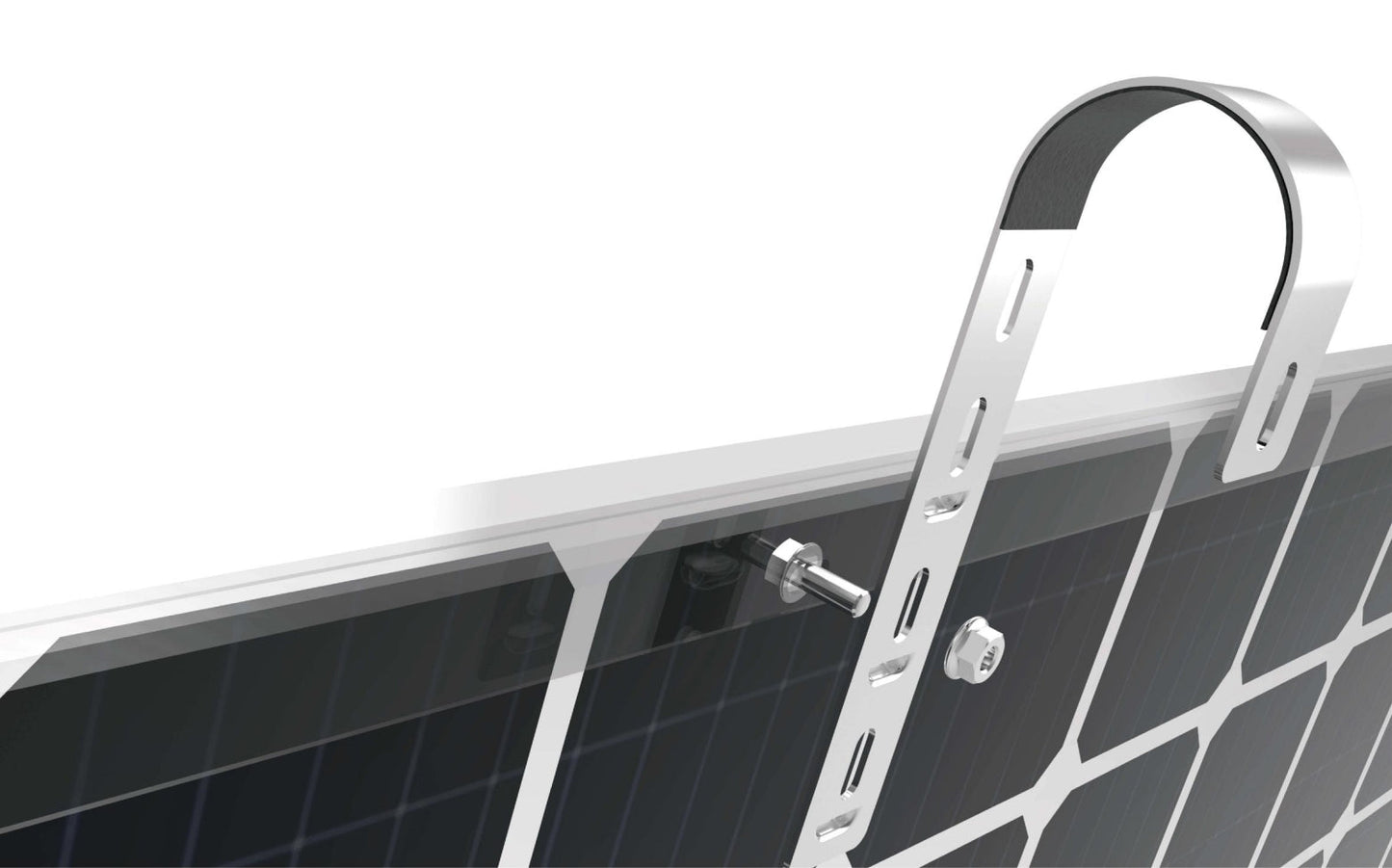 Balkon Einfache SolarModul Halterung Verstellbarer Winkel 0–30° Montageset für Geländer, Vormontiert