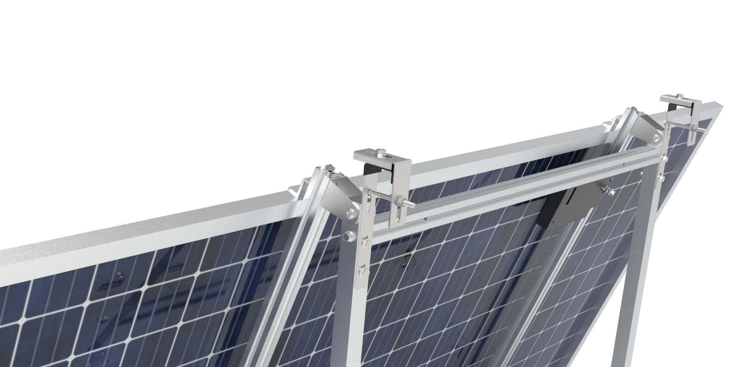 Balkon Einfache SolarModul Halterung Verstellbarer Winkel 0–30° Montageset für Geländer, Vormontiert