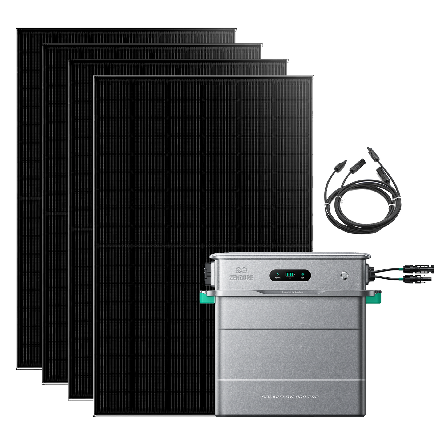 Zendure SolarFlow 800 Pro Balkonkraftwerk 890/1780W inkl. Solarpanels & KI-Management