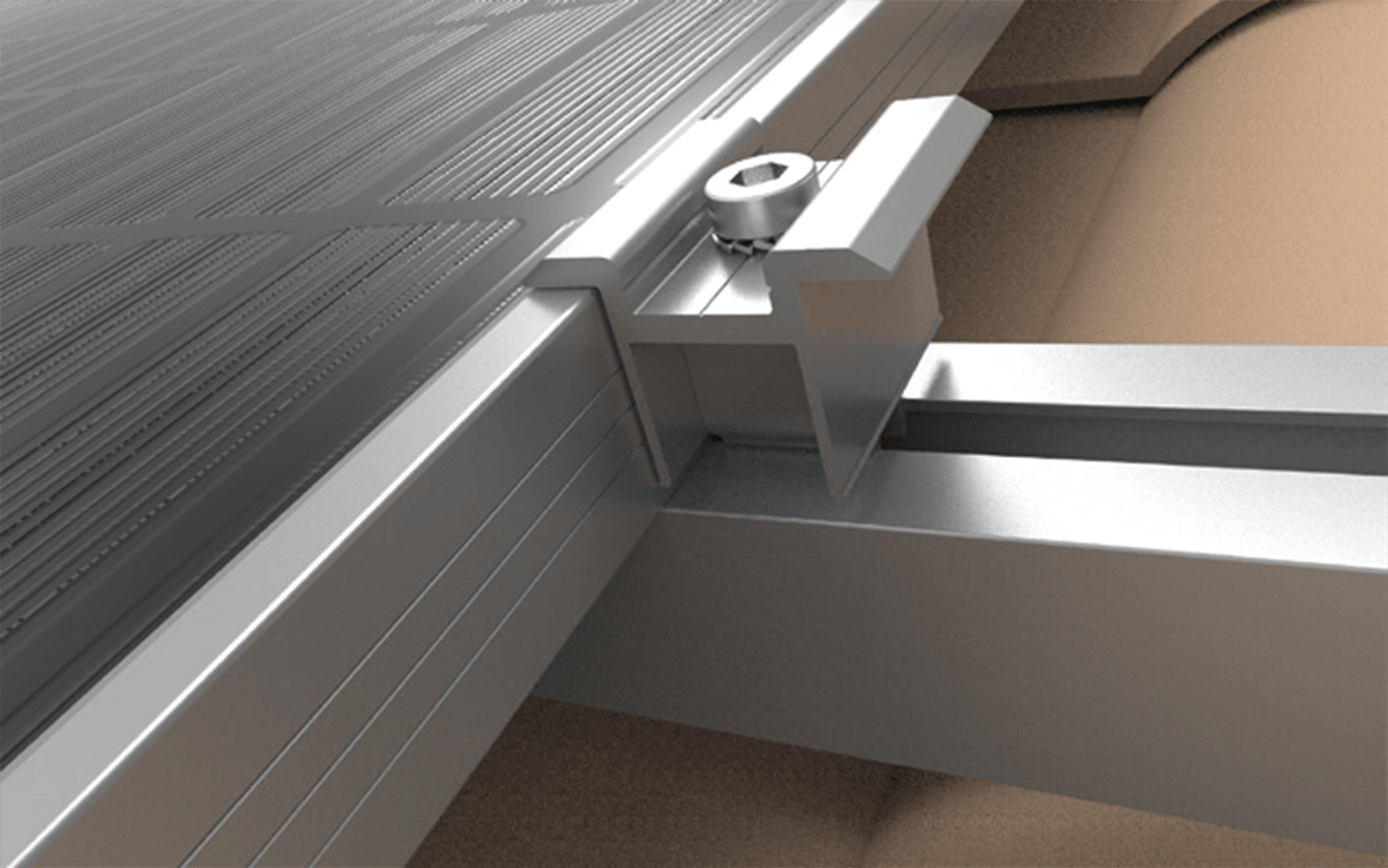 Intellisolaris Montagesystem Tile Roof Mounting System Vertikal aus Al6005-T5 & SUS304 für Solar Panels