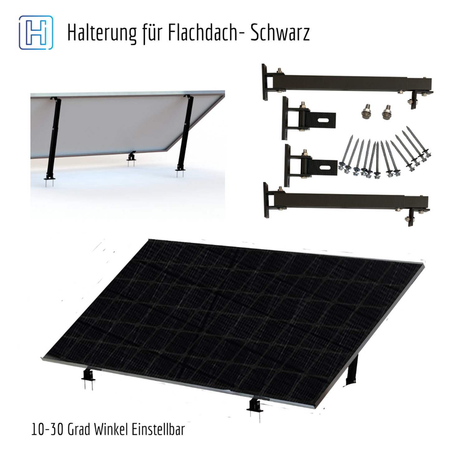 Anker SOLIX 2000W Balkonkraftwerk + Solarbank 3 Pro, 4×500W Module, Halterung optional