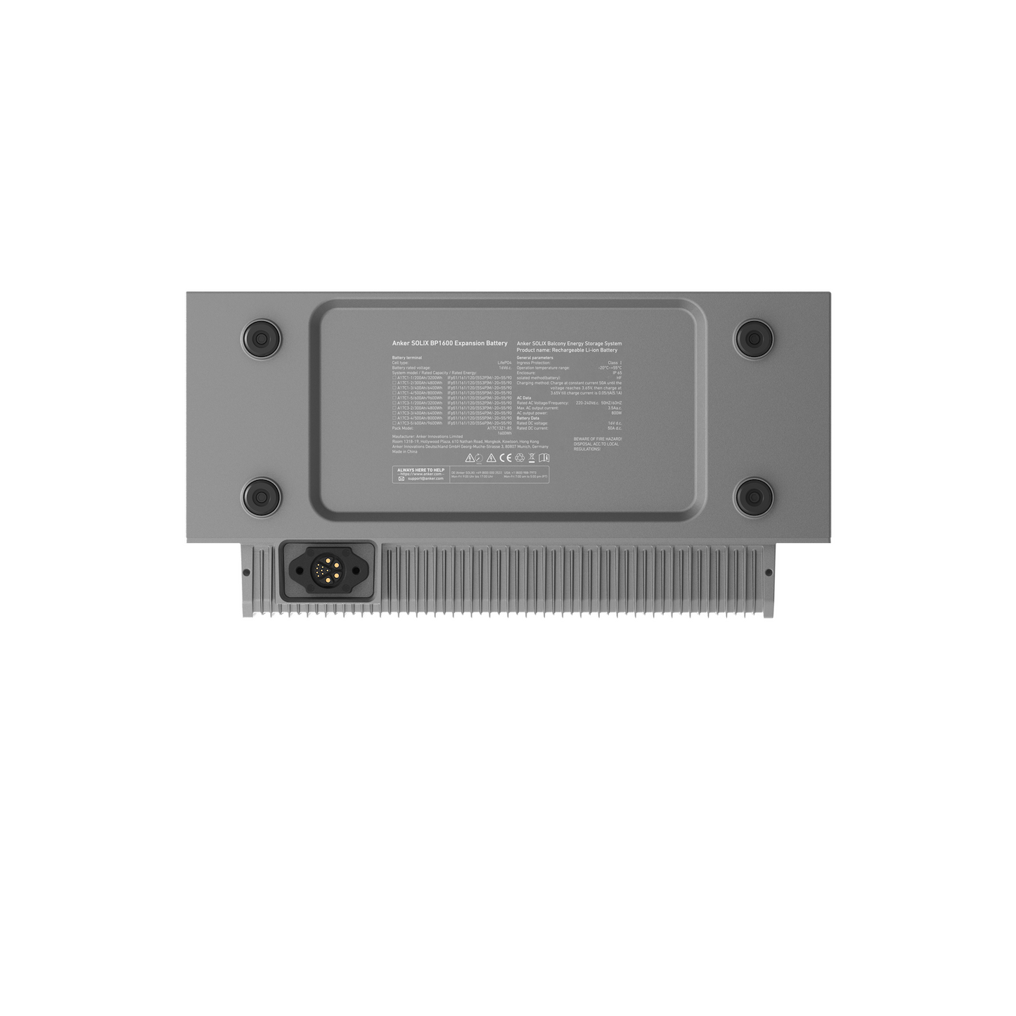 Anker SOLIX BP1600 Erweiterungsakku 1600Wh Anpassbare Kapazität, Allwetter-geschützt, Langlebig für bis zu 6.000 Zyklen, IP65