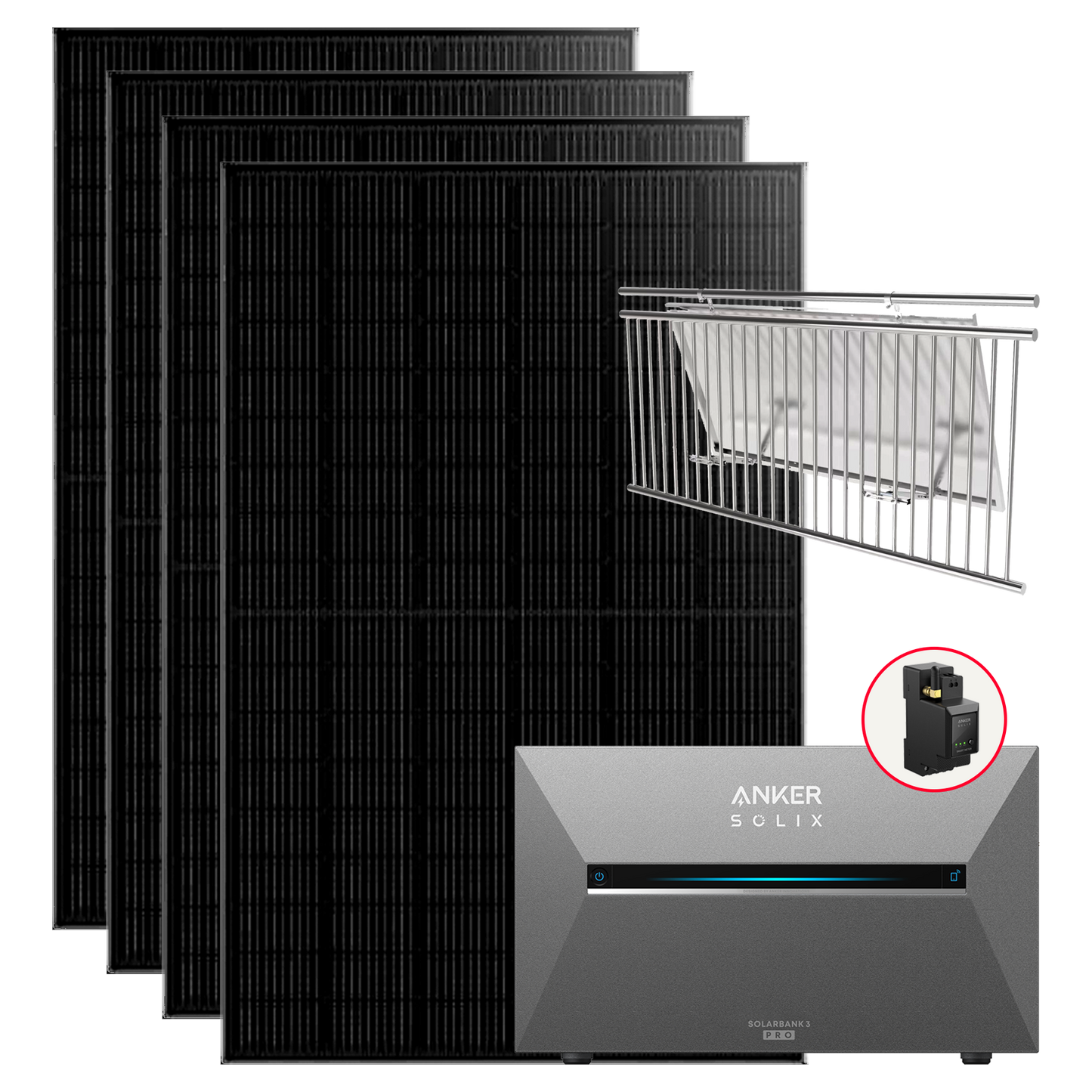 Anker SOLIX Solarbank 3 Pro 1760W Balkonkraftwerk mit Smart Meter, BP2700 optional, IP65