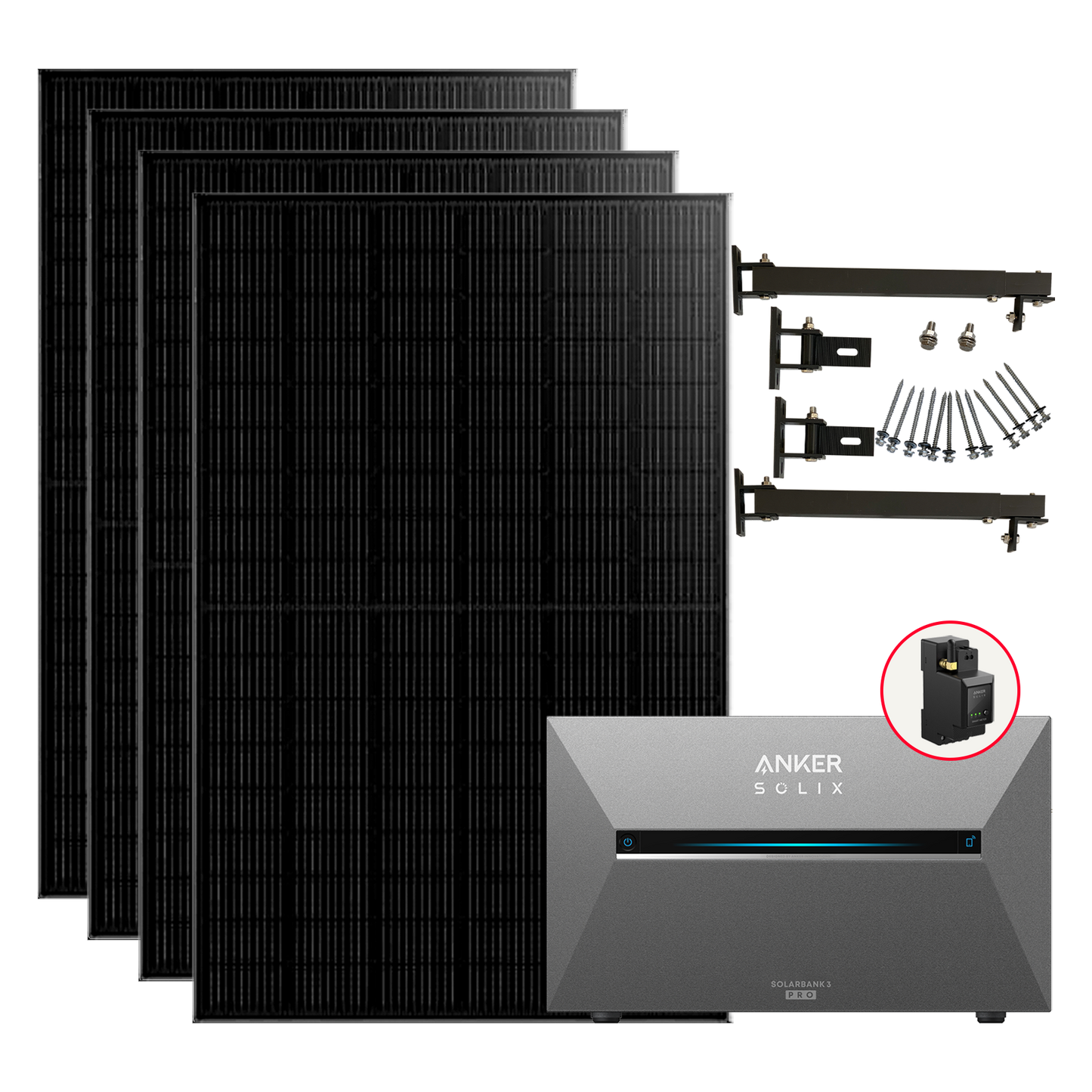Anker SOLIX Solarbank 3 Pro 1760W Balkonkraftwerk mit Smart Meter, BP2700 optional, IP65
