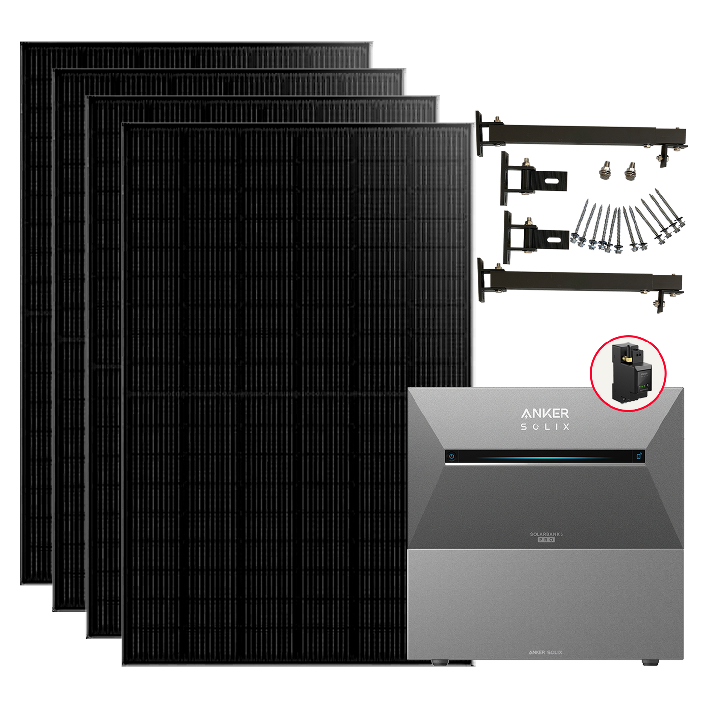 Anker SOLIX Solarbank 3 Pro 1760W Balkonkraftwerk mit Smart Meter, BP2700 optional, IP65