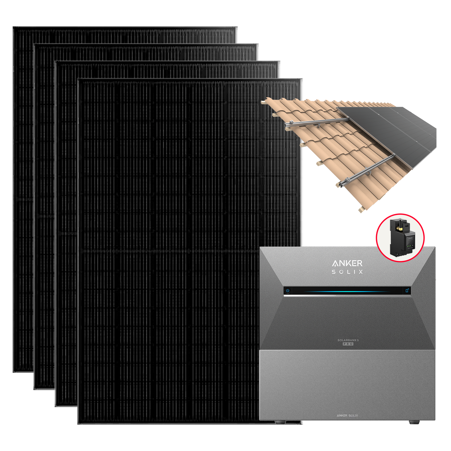 Anker SOLIX Solarbank 3 Pro 1760W Balkonkraftwerk mit Smart Meter, BP2700 optional, IP65