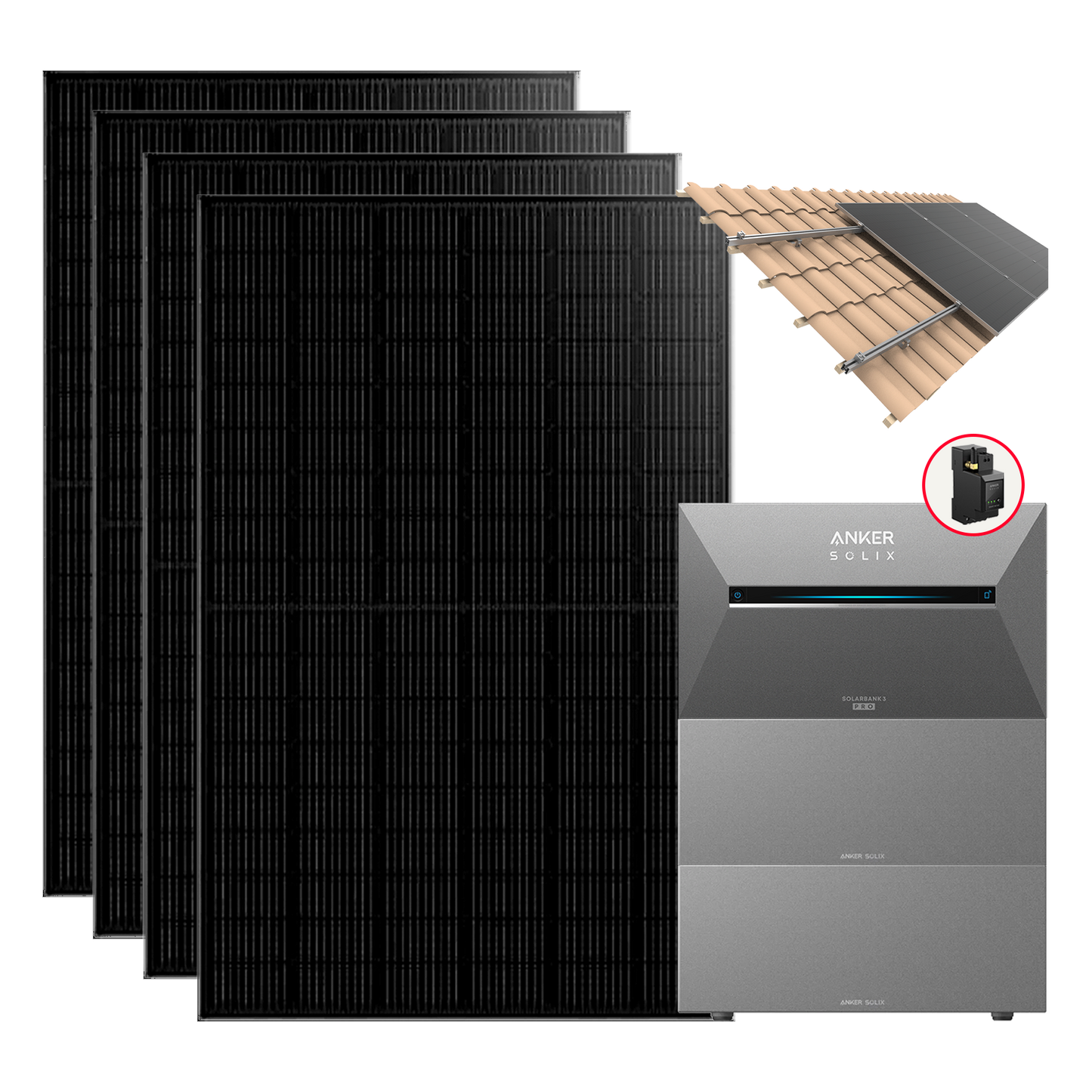 Anker SOLIX Solarbank 3 Pro 1760W Balkonkraftwerk mit Smart Meter, BP2700 optional, IP65