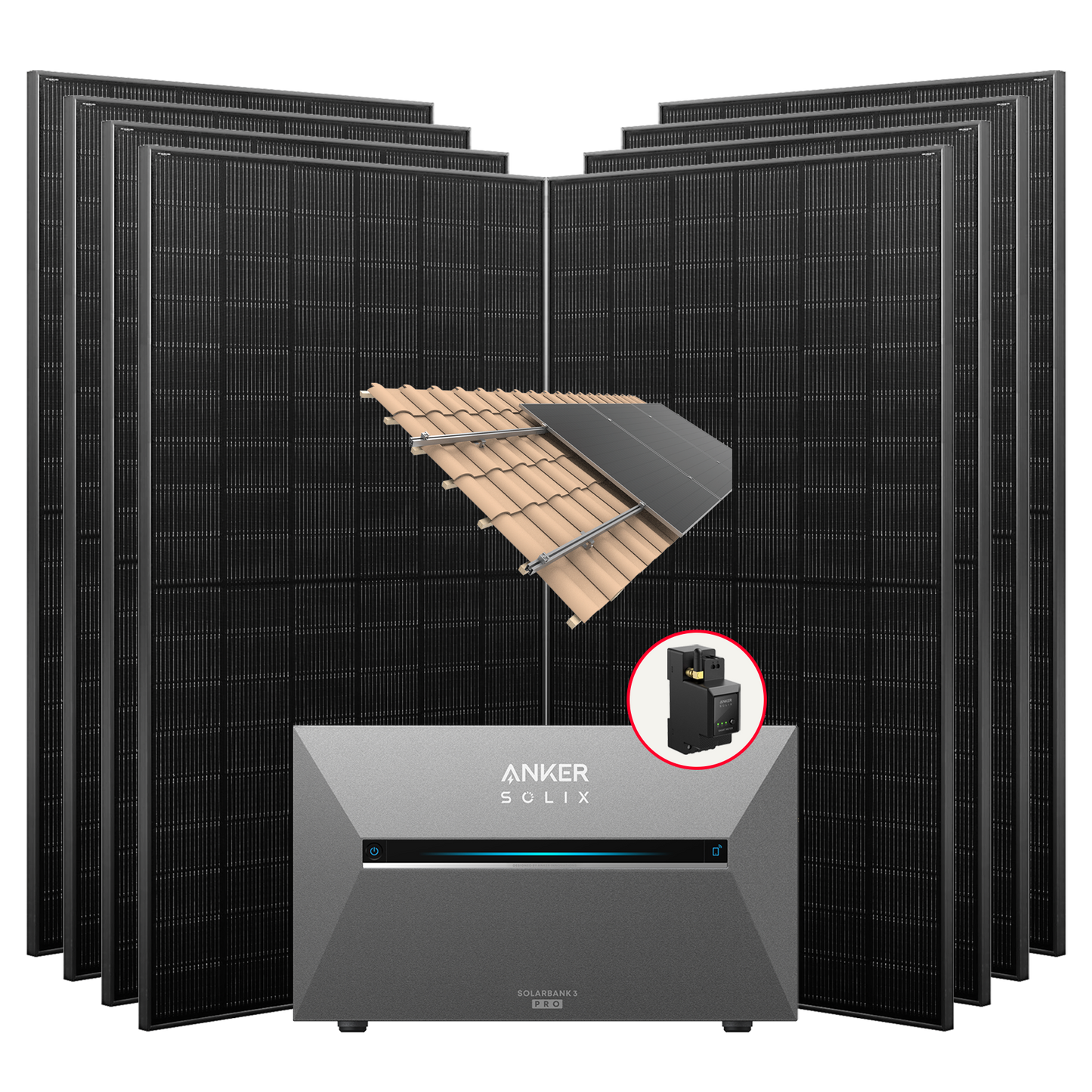 Anker SOLIX Solarbank 3 Pro 3560W Balkonkraftwerk mit Smart Meter, BP2700 optional, IP65