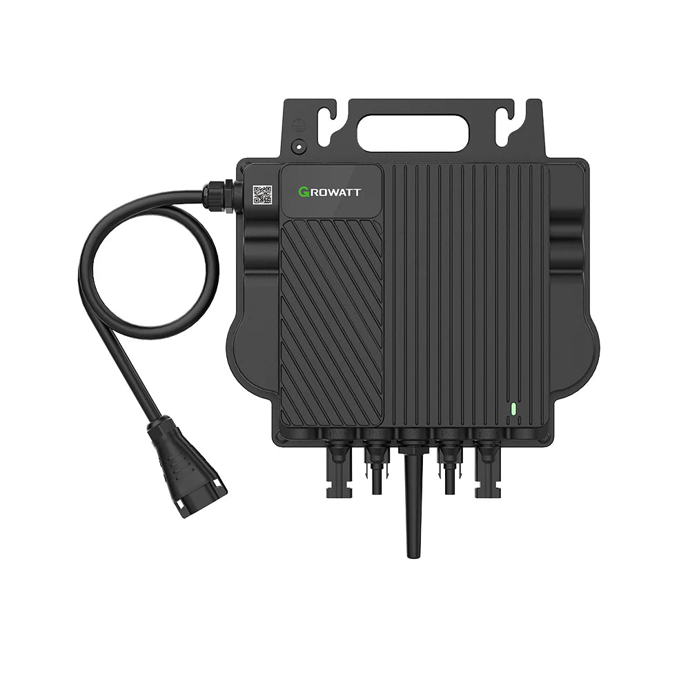 Growatt NEO 800W Mikro-Wechselrichter mit 5M AC Kabel für Balkonkraftwerk Plug und Play