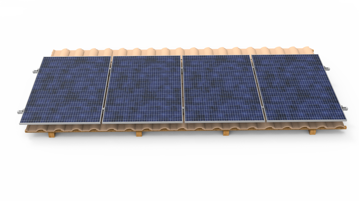 Intellisolaris Montagesystem Tile Roof Mounting System Vertikal aus Al6005-T5 & SUS304 für Solar Panels