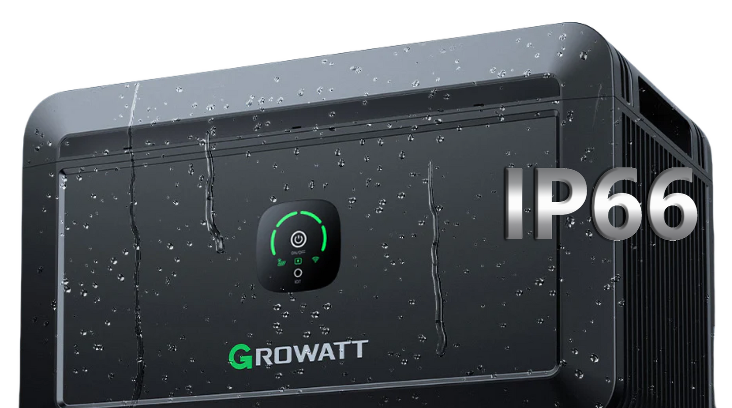 Growatt NOAH 2000 Solarspeicher 2048Wh LiFePO4 mit 1800W PV-Eingang, Smart App Control, IP66, für Balkonkraftwerke