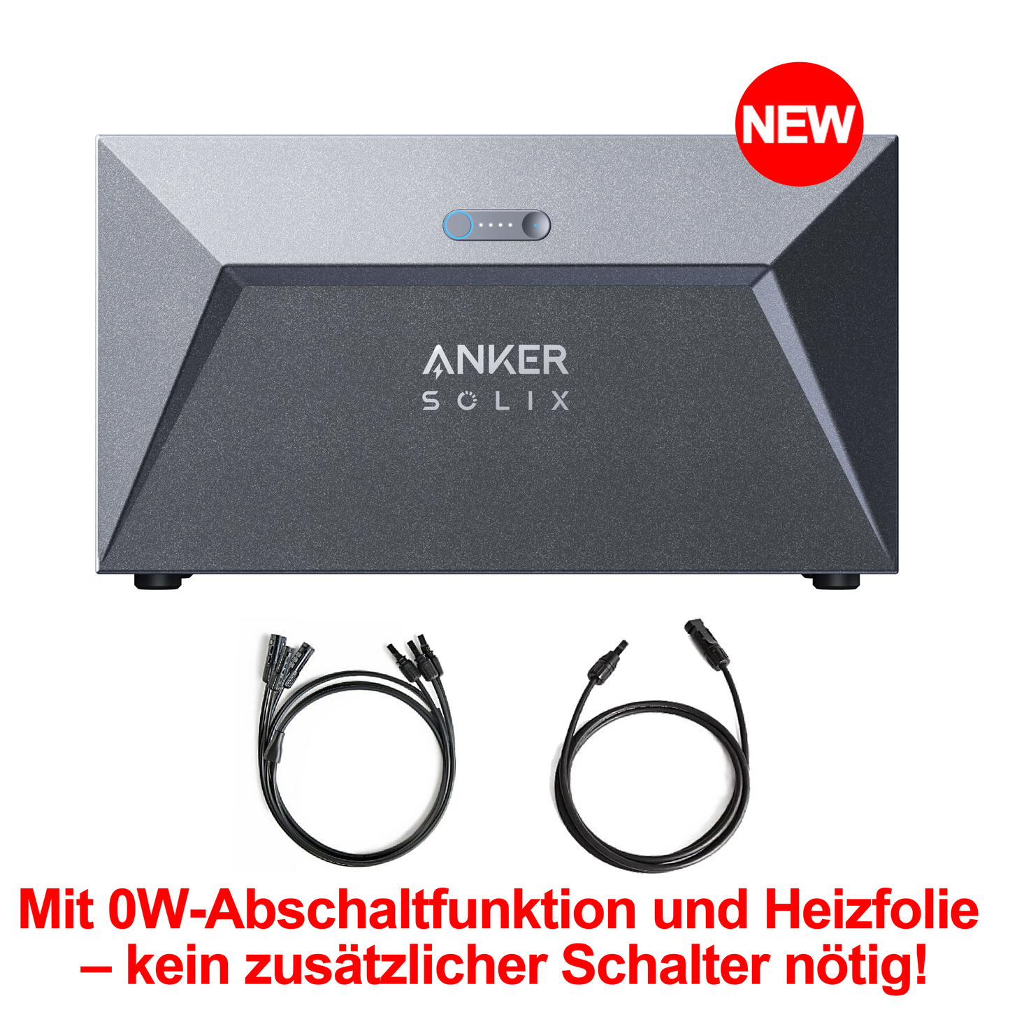Anker SOLIX Solar Bank E1600 1,6 kWh, 6000 Ladezyklen, Integrierter 0W-Schalter & Heizmembran, IP65, Kompatibel mit Mikro-Wechselrichtern & Balkonkraftwerke