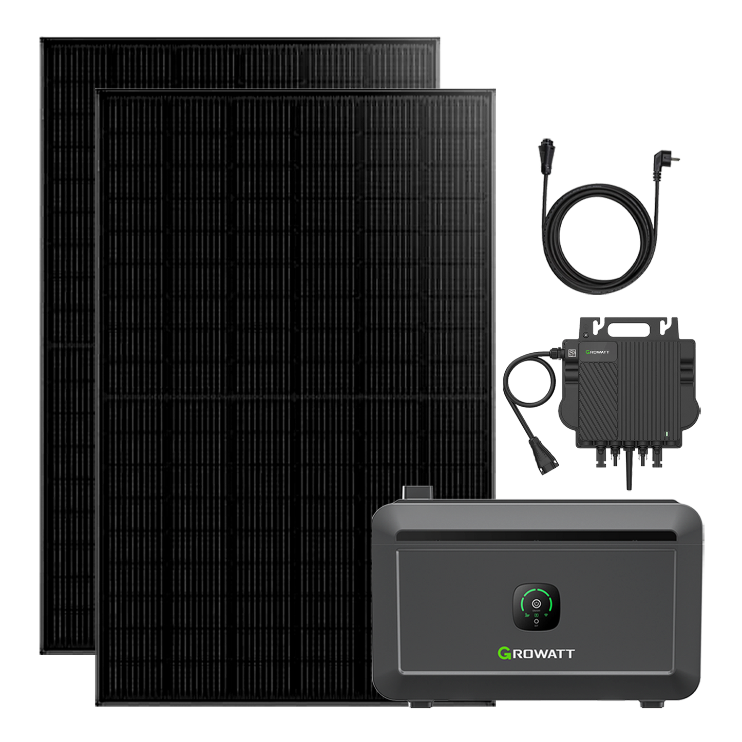 Growatt NOAH 2000 Balkonkraftwerk 870W/1740W mit NEO 800W Microinverter und 5M AC Kabel, App-Steuerung, Plug-and-Play