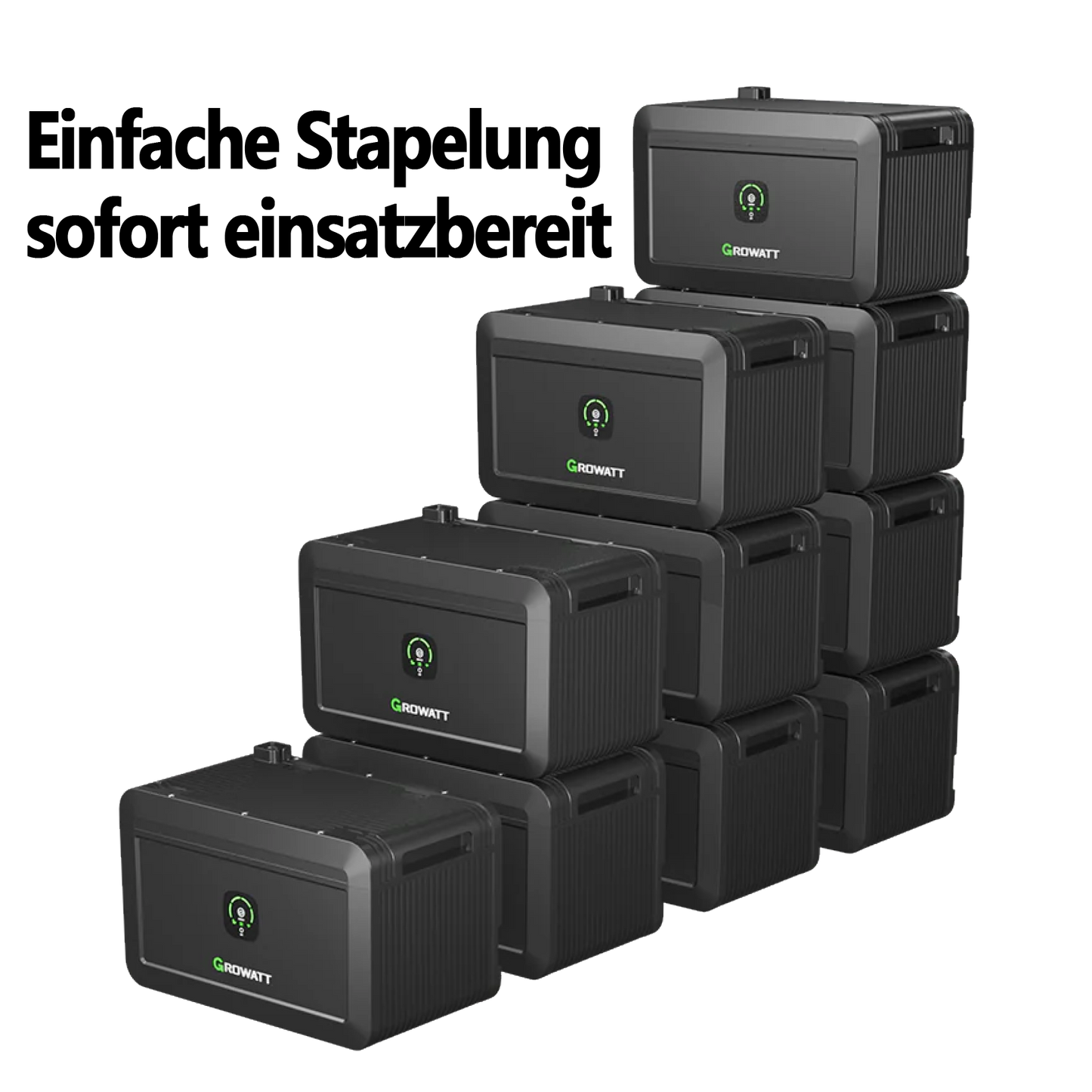 Growatt NOAH 2000 Solarspeicher 2048Wh LiFePO4 mit 1800W PV-Eingang, Smart App Control, IP66, für Balkonkraftwerke mit NEO 800W Mikro-Wechselrichter