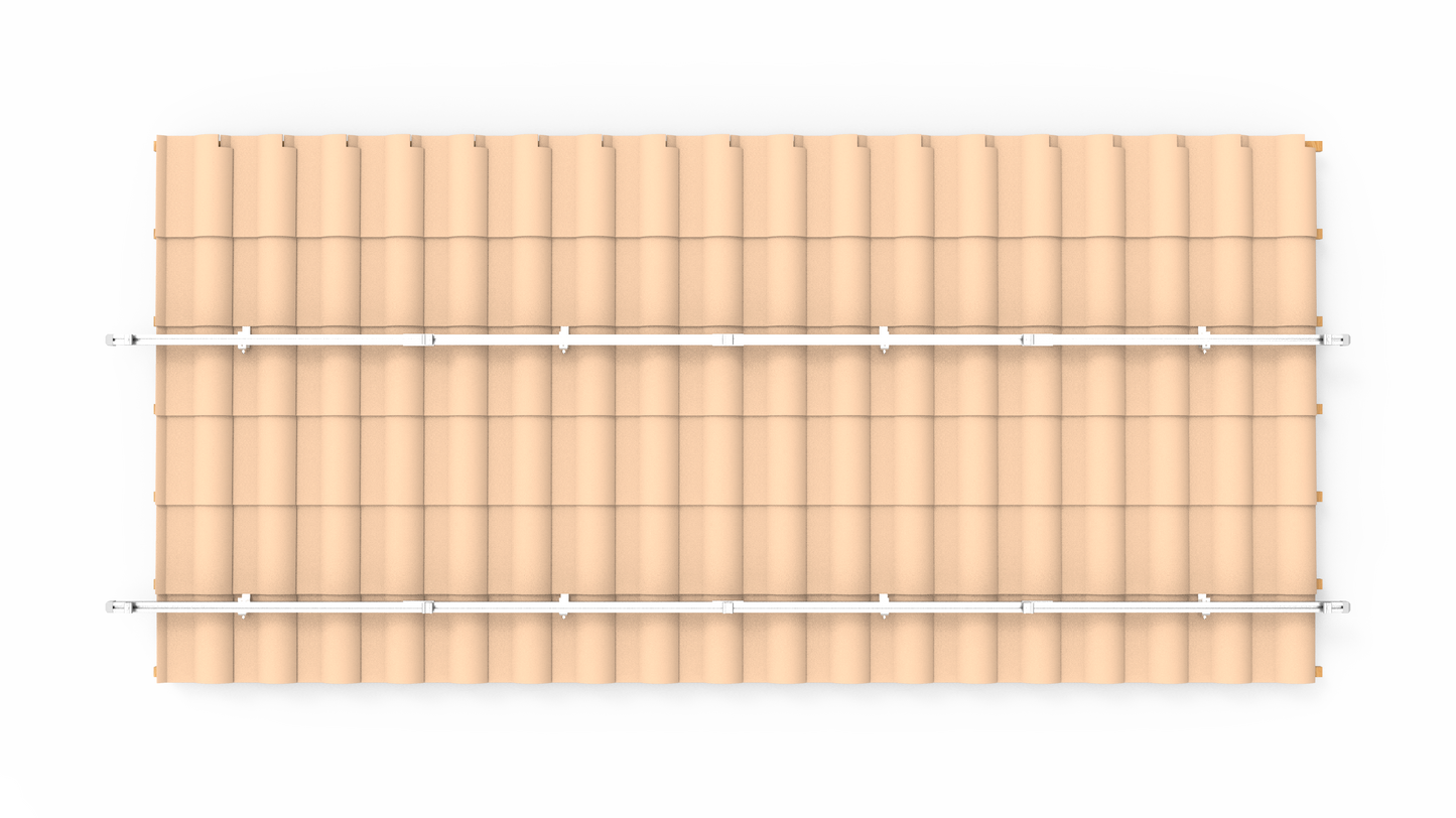 Intellisolaris Montagesystem Tile Roof Mounting System Vertikal aus Al6005-T5 & SUS304 für Solar Panels