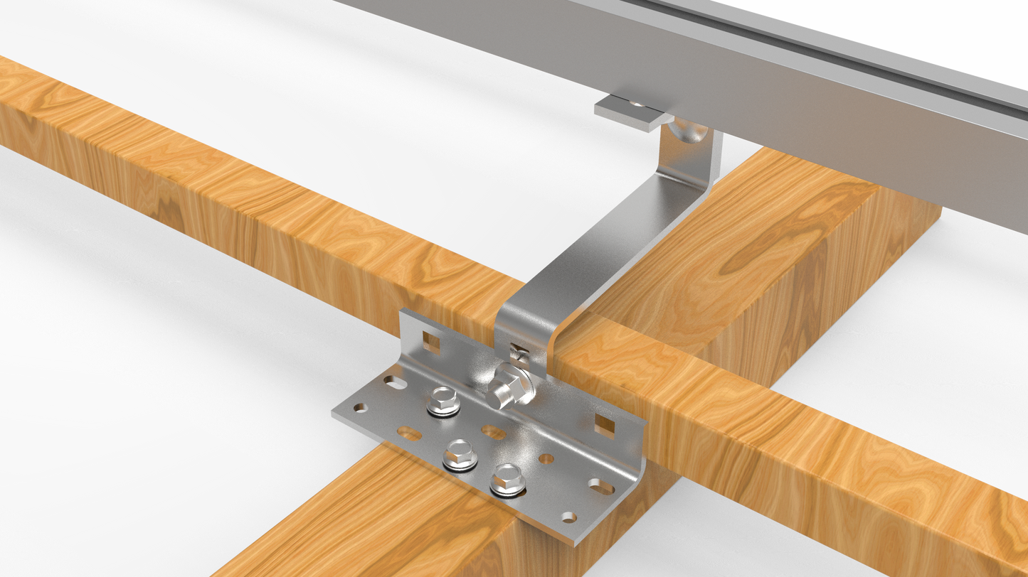 Intellisolaris Montagesystem Tile Roof Mounting System Vertikal aus Al6005-T5 & SUS304 für Solar Panels