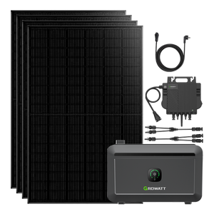 Growatt NOAH 2000 Balkonkraftwerk 1780W mit NEO 800W Microinverter und 5M AC Kabel, App-Steuerung, Plug-and-Play