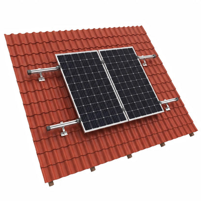 Intellisolaris Montagesystem Tile Roof Mounting System Vertikal aus Al6005-T5 & SUS304 für 2 Solar Panels