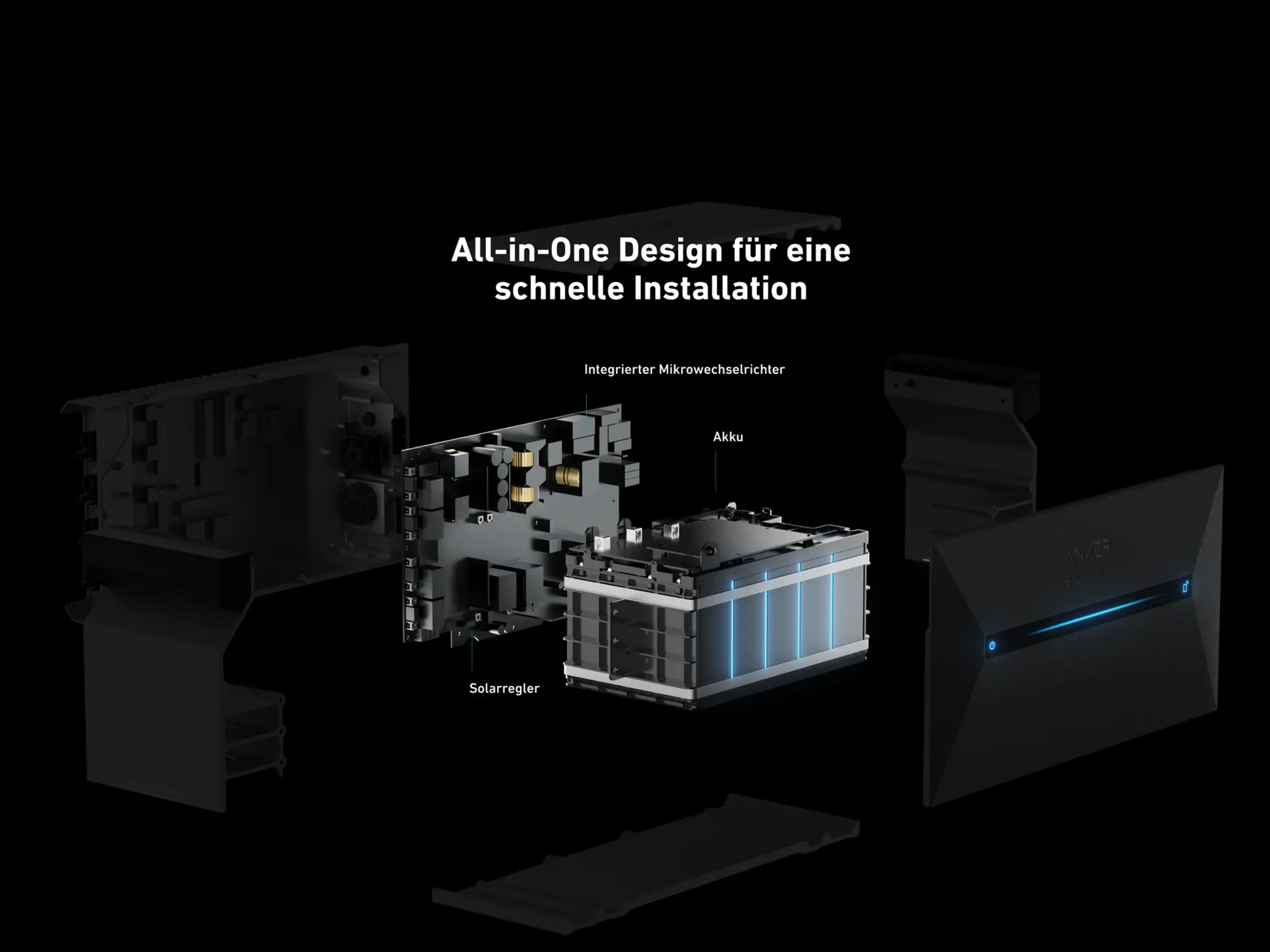 ANKER SOLIX 2 Pro Balkon-Speicher 1,6–9,6 kWh, inkl. Smart Meter, Erweiterungsakku optional - IntelliSolaris
