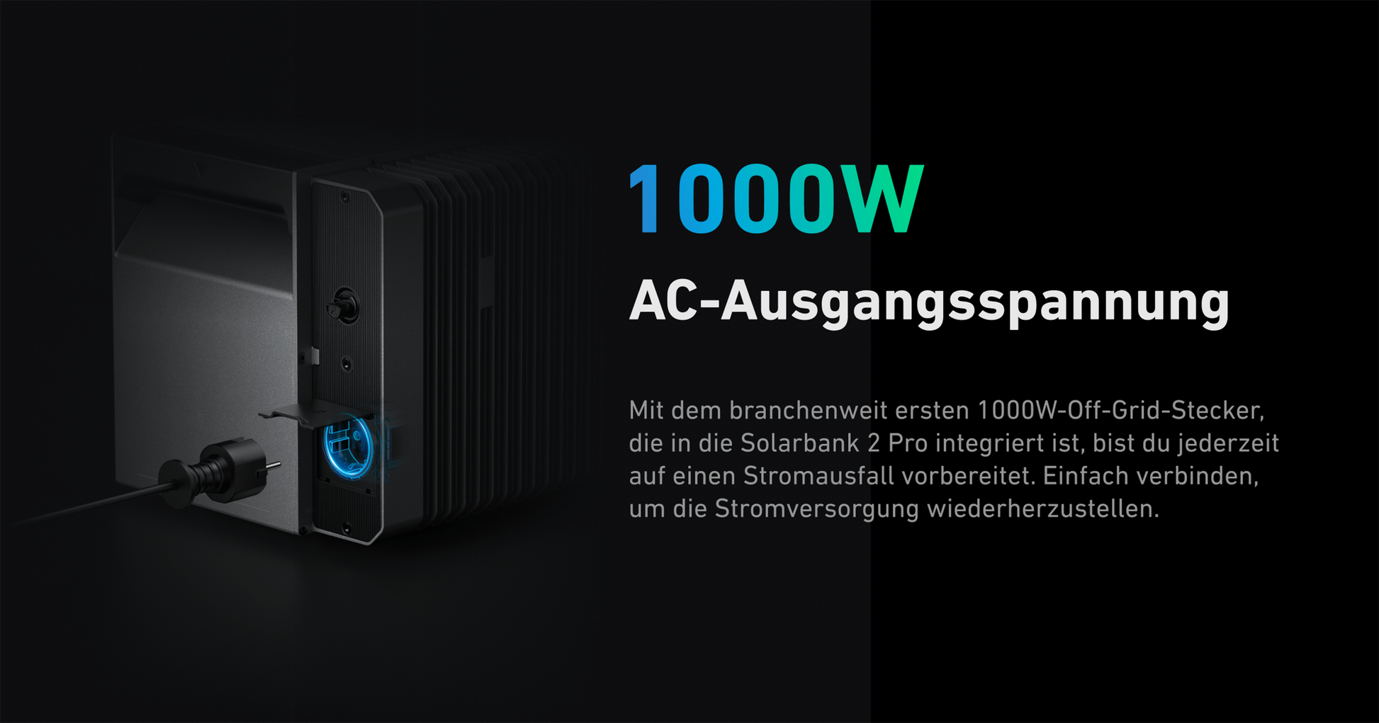 Anker SOLIX Solarbank 2 E1600 Pro 1600Wh Erweiterbar auf 9,6 kWh All-in-One-System mit integriertem Wechselrichter für Balkonkraftwerk, IP65 - IntelliSolaris
