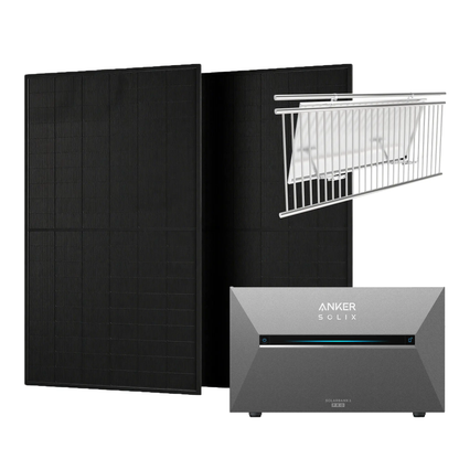 Anker Solix 1000W Balkonkraftwerke mit Solarbank 3 Pro ohne/mit Halterung