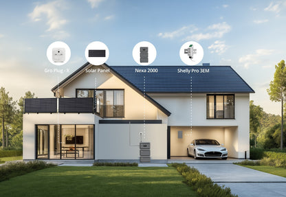 Growatt NEXA 2000 All in one Speicher(2048WH) mit 0/1/2/3 Erweiterungsakku, Einfache Installation, Balkonkraftwerke, IP66