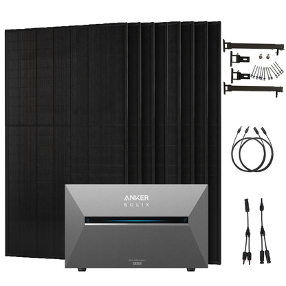 Anker SOLIX 4000W Balkonkraftwerk + Solarbank 3 Pro, 8×500W Module, Halterung optional