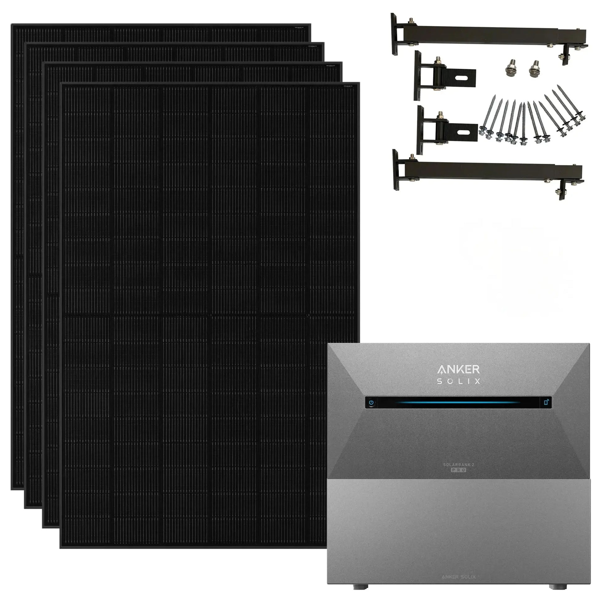 Anker SOLIX 1.820 W Balkonkraftwerk mit Solarbank 2 E1600 Pro 1.600 Wh, IP65 Anker