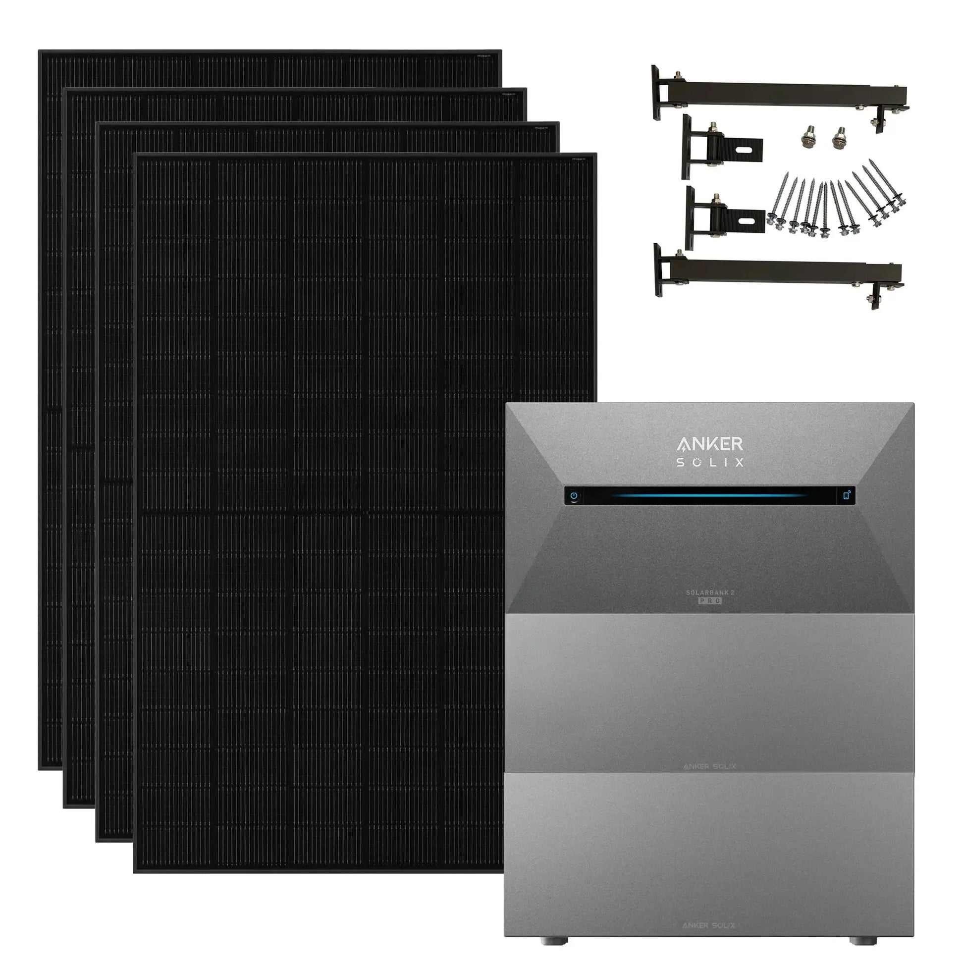 Anker SOLIX 1.820 W Balkonkraftwerk mit Solarbank 2 E1600 Pro 1.600 Wh, IP65 Anker