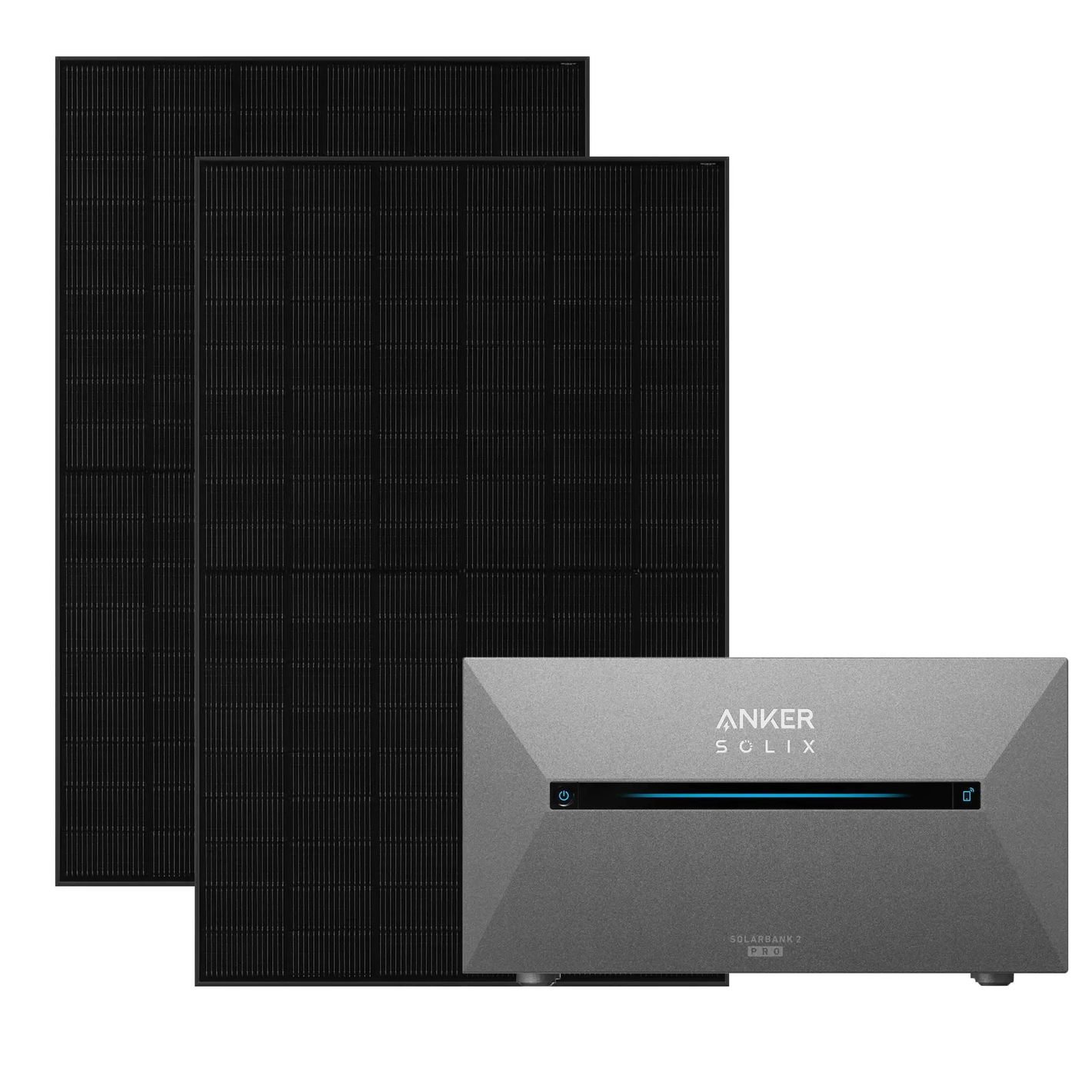 ANKER SOLIX 2 Pro 890W Balkonkraftwerk mit 2×445W JA Solar Module, Halterung wählbar - IntelliSolaris