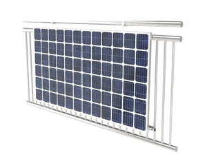 Balkon Einfache SolarModul Halterung Verstellbarer Winkel 0–30° Montageset für Geländer, Vormontiert