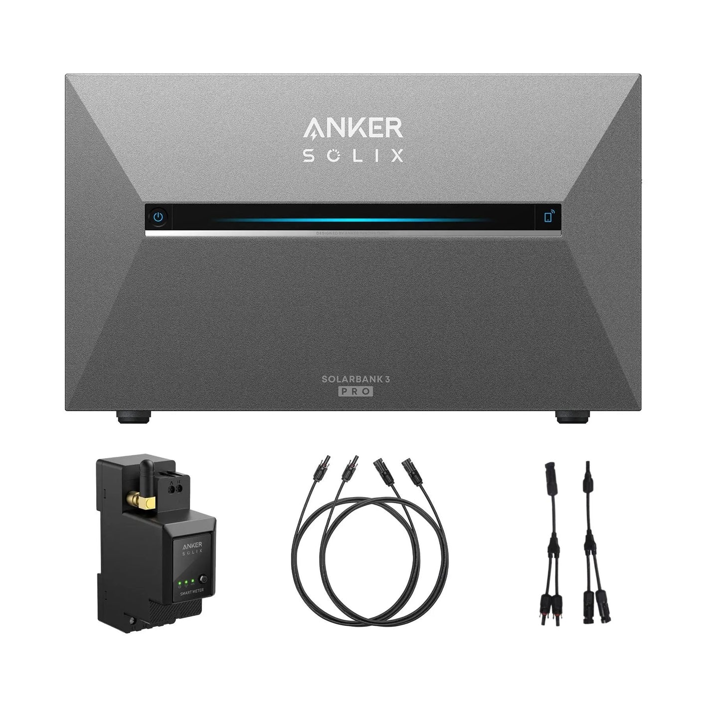 Anker SOLIX Solarbank 3 E2700 Pro 3600W LiFePO4 mit Smart Meter mit Kable Set - IntelliSolaris