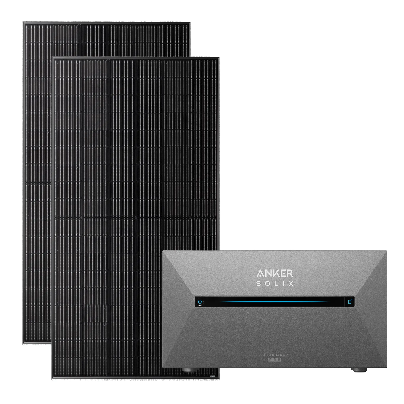 Anker SOLIX 1000W Balkonkraftwerk Solarbank Pro 2 mit 2×500W SolarSpace Modulen, Halterung optional