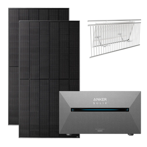 Anker SOLIX 1000W Balkonkraftwerk Solarbank Pro 2 mit 2×500W SolarSpace Modulen, Halterung optional