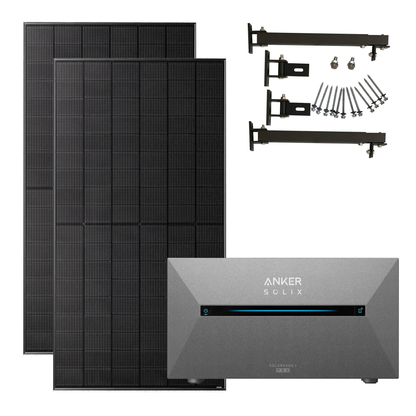 Anker SOLIX 1000W Balkonkraftwerk Solarbank Pro 2 mit 2×500W SolarSpace Modulen, Halterung optional