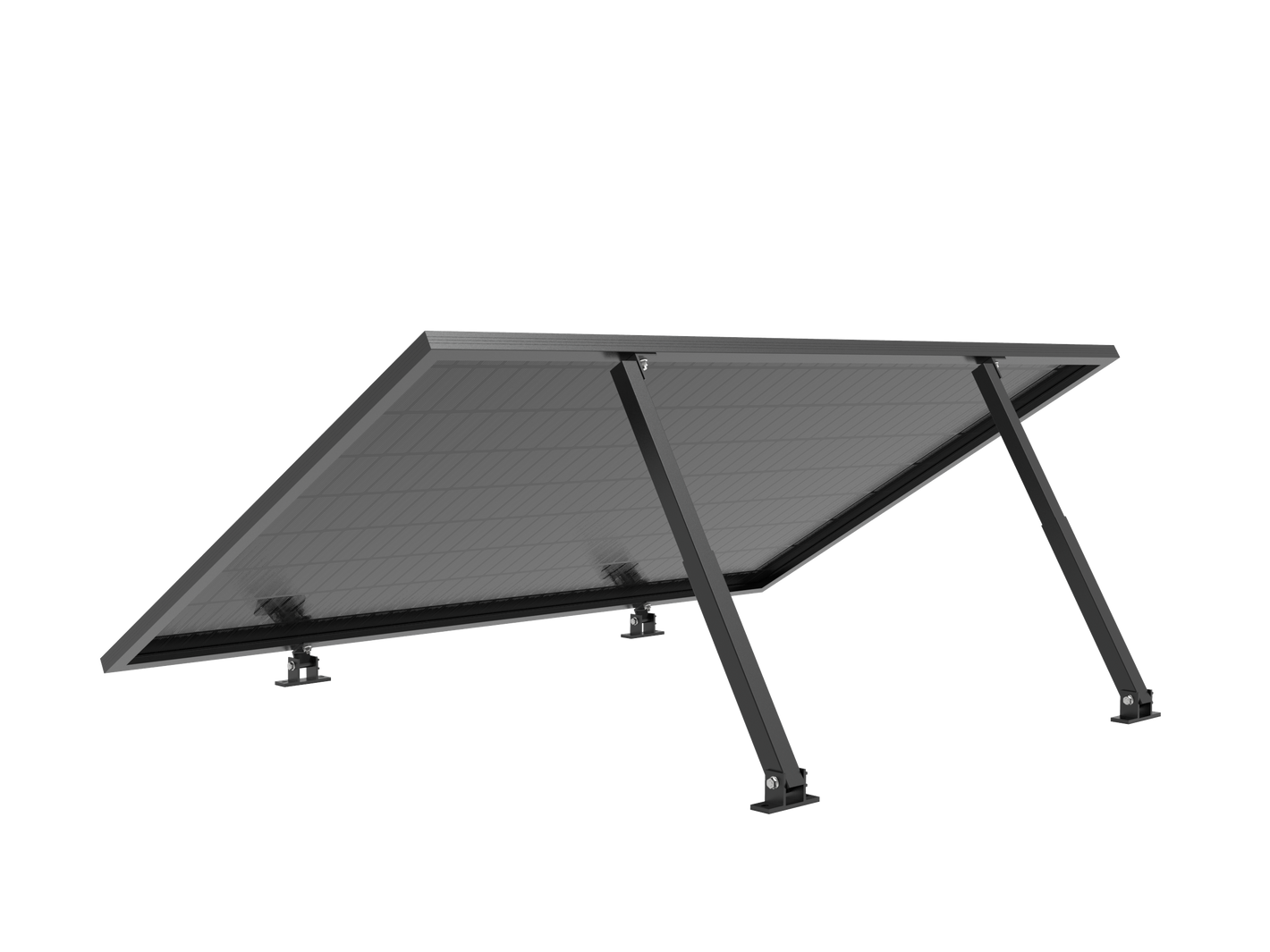Intellisolaris Solar Panel Halterung 100W-600W Einstellbarer Winkel 10-35° für Flachdach Wand Boden Garage Boot (Edelstahlschrauben Inklusive)
