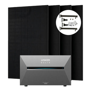 Anker SOLIX 2000W Balkonkraftwerk + Solarbank 3 Pro, 4×500W Module, Halterung optional
