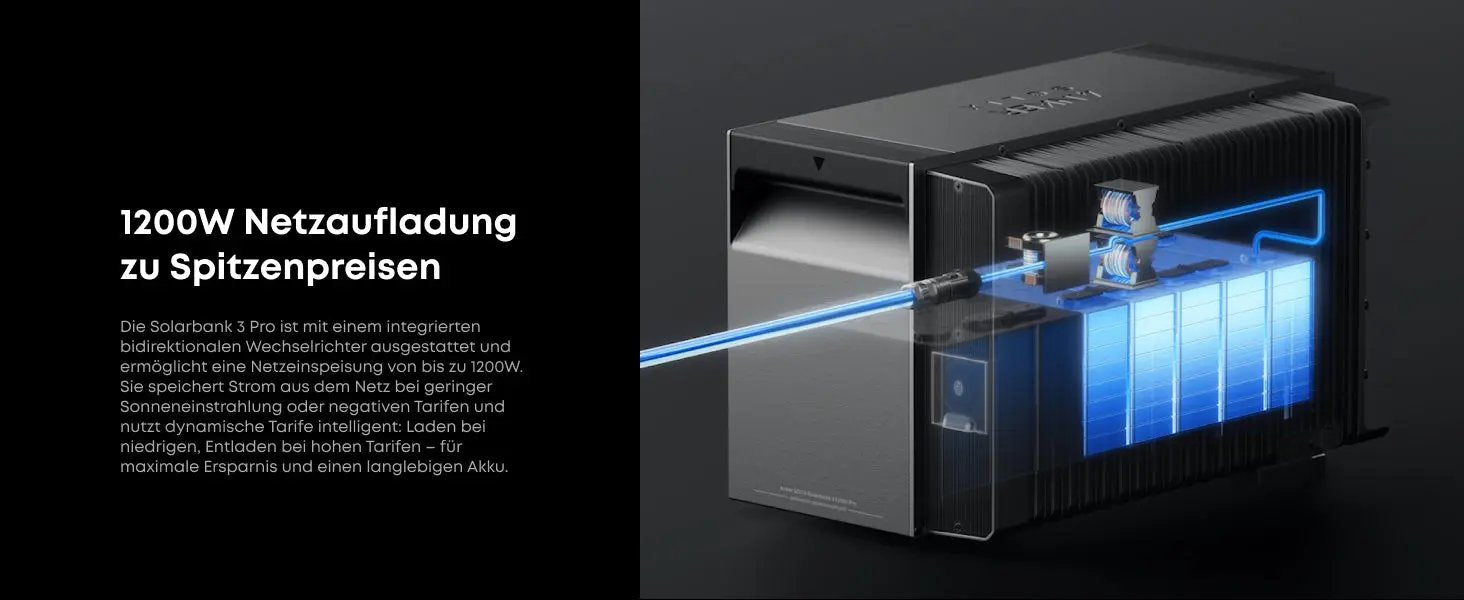Anker SOLIX Solarbank 3 Pro 3560W Balkonkraftwerk mit Smart Meter, BP2700 optional, IP65 - IntelliSolaris