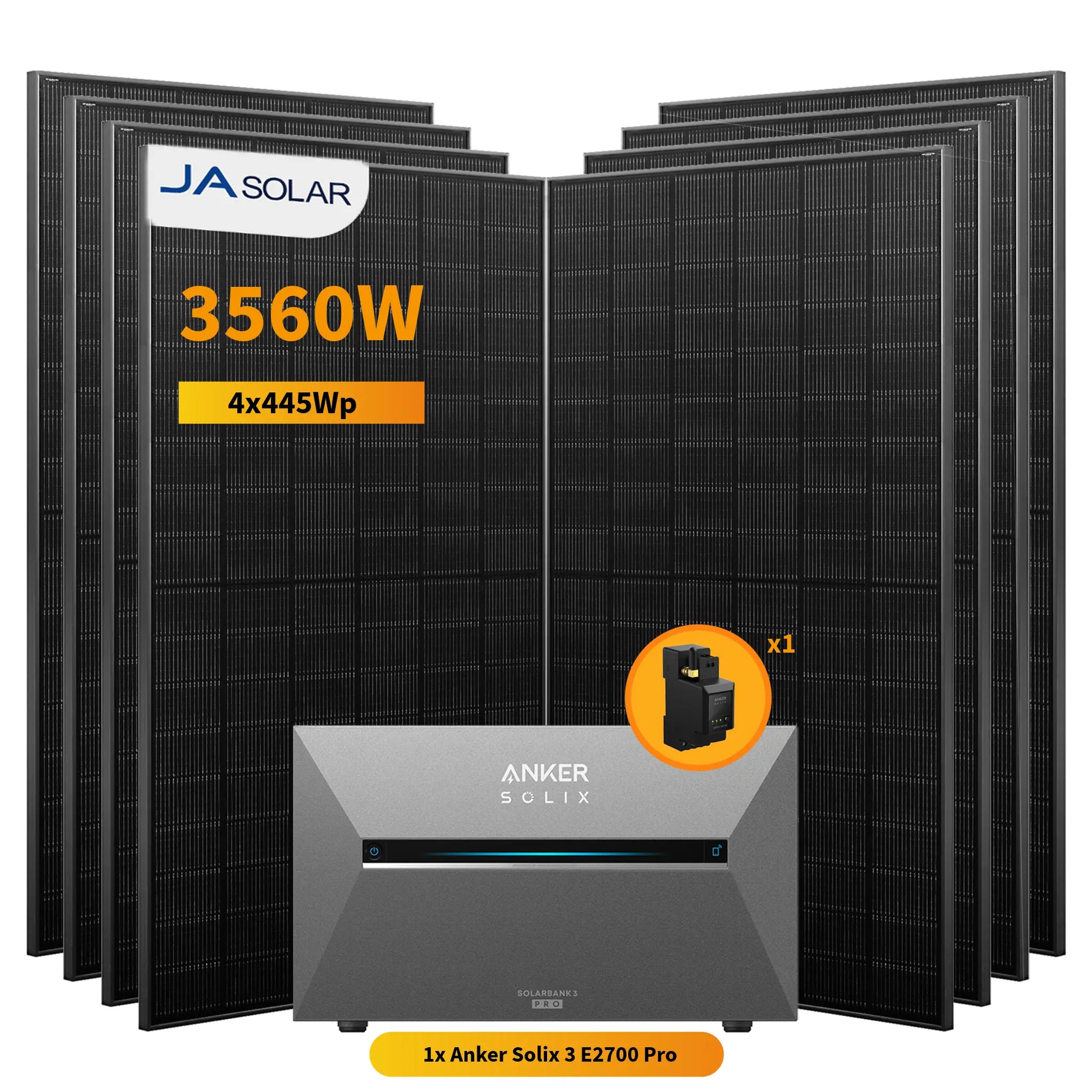 Anker SOLIX Solarbank 3 Pro 3600W Balkonkraftwerk mit Smart Meter, BP2700 optional 2.68kWh bis 10.72kWh, IP65 Anker