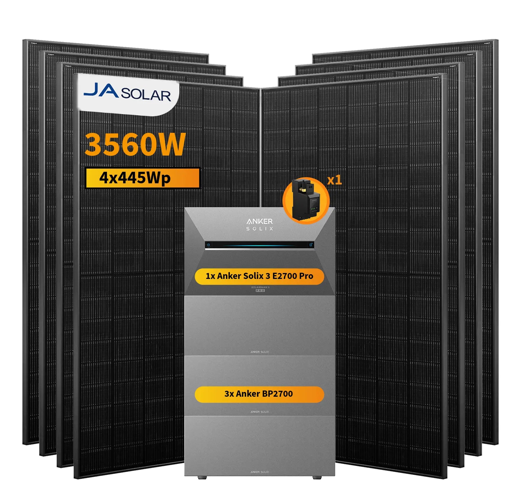 Anker SOLIX Solarbank 3 Pro 3600W Balkonkraftwerk mit Smart Meter, BP2700 optional 2.68kWh bis 10.72kWh, IP65 Anker